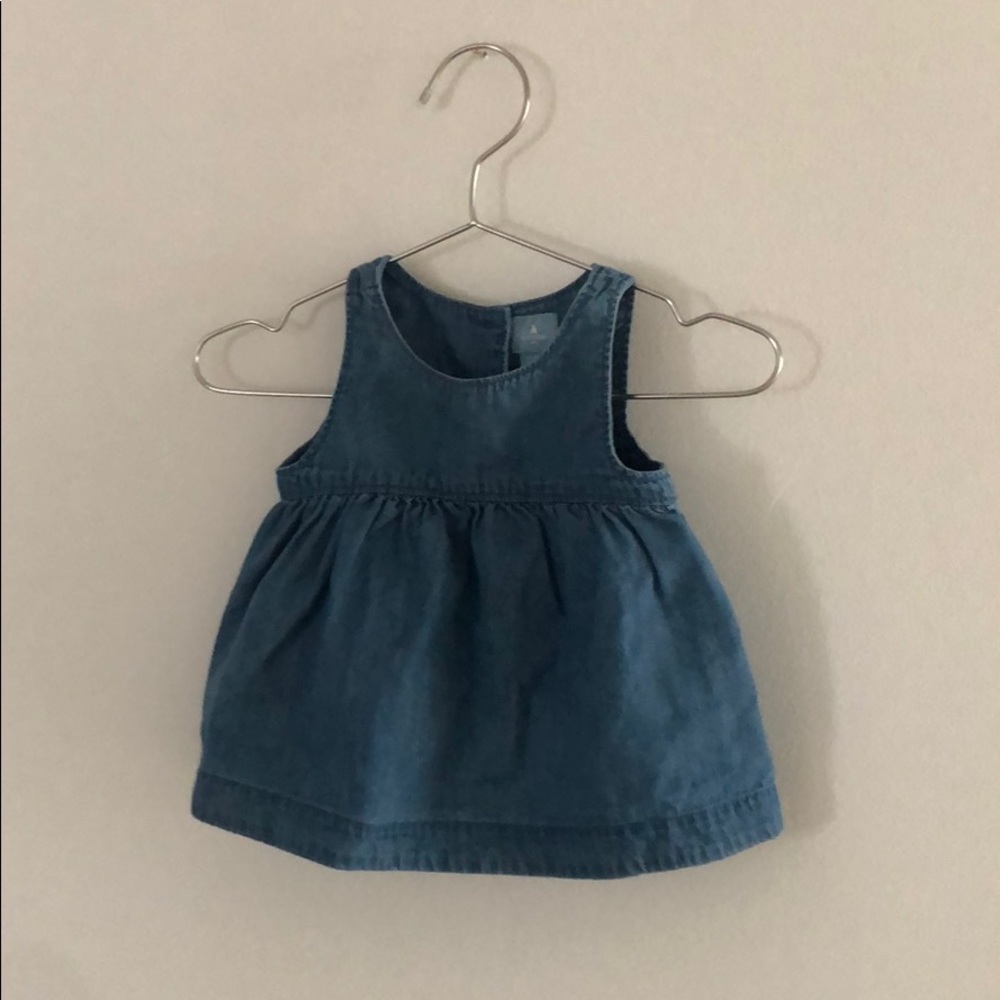 Denim Babydoll Top / Minidress Chambray Blue